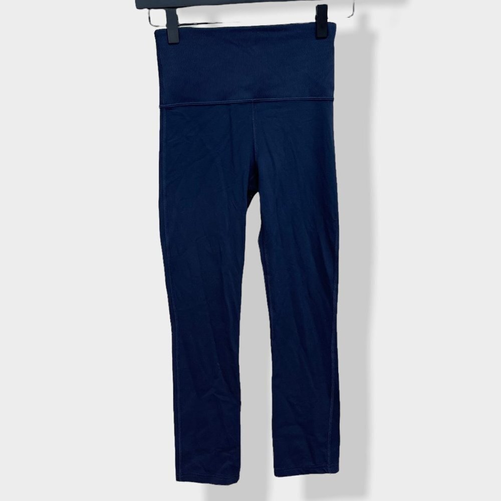 ATHLETA Studio Rib Skinny Leg‎ Pant Navy
